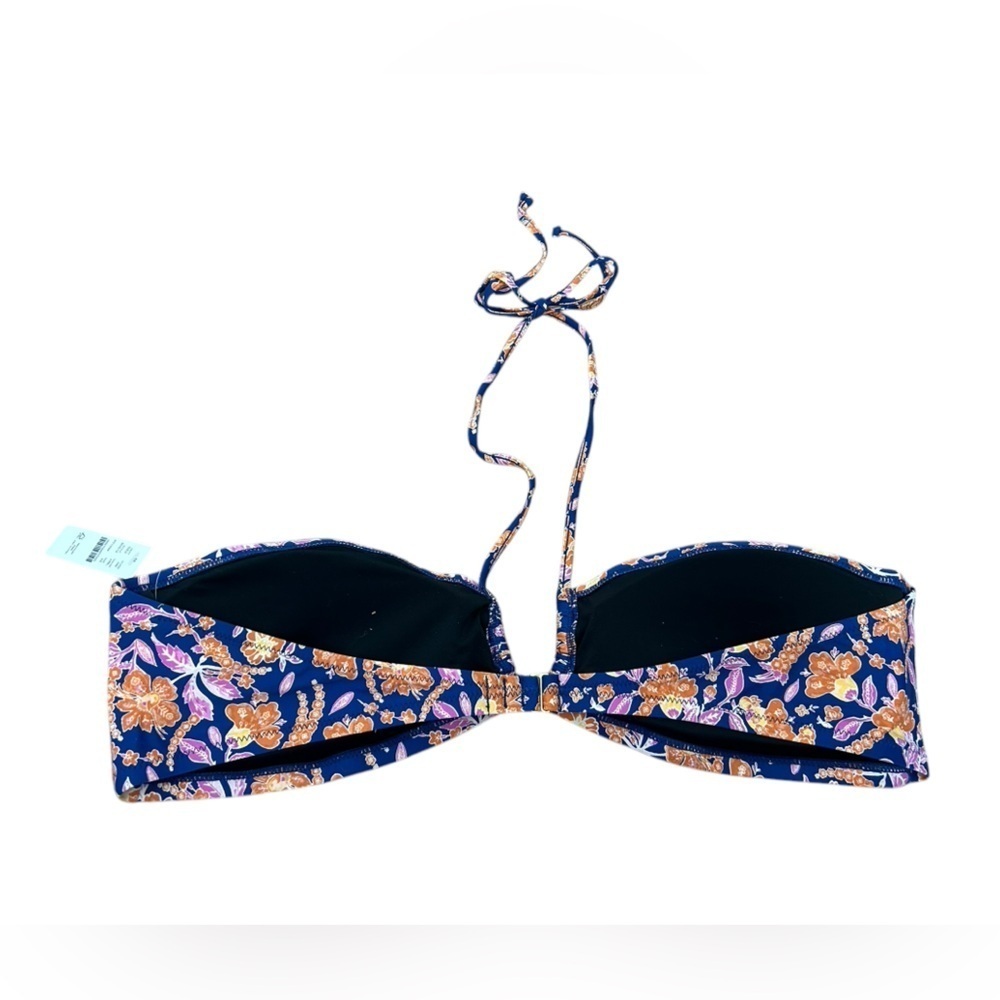 J. Crew Square Halter Bikini Top Floral Painted Block Print Women’s Plus 2X NWT - Picture 3 of 13